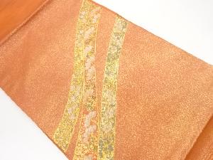 金彩螺鈿鬘帯に梅・花唐草模様名古屋帯